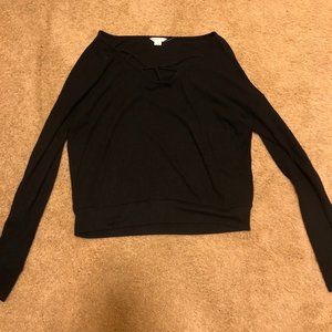 Black criss-cross sweater